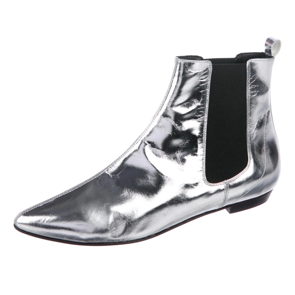 ISABEL MARANT Reckler Metallic Leather Ankle Boots